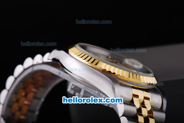 Rolex Datejust Oyster Perpetual Automatic with White Dial,Diamond Marking and Gold Bezel - Click Image to Close